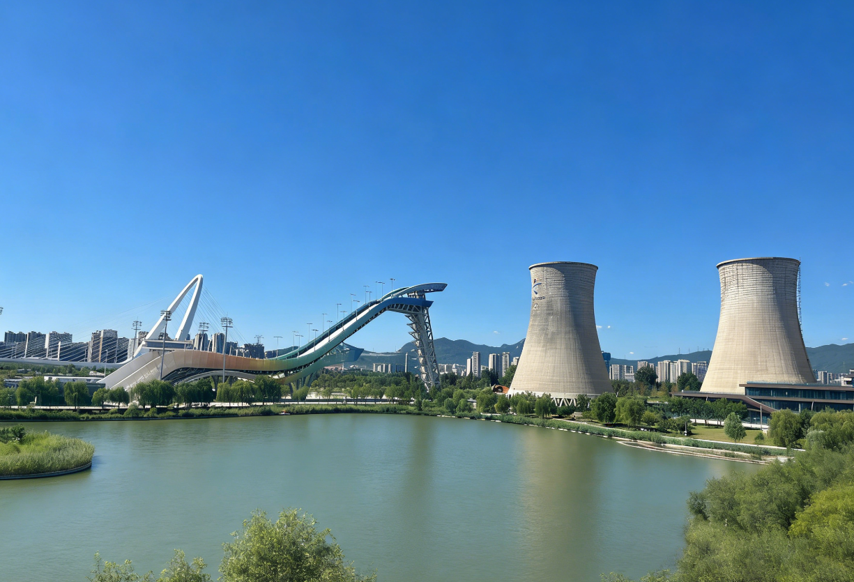 北京首钢园全景，工业遗存高炉与现代建筑交相辉映，北京国际汽车文化节举办地