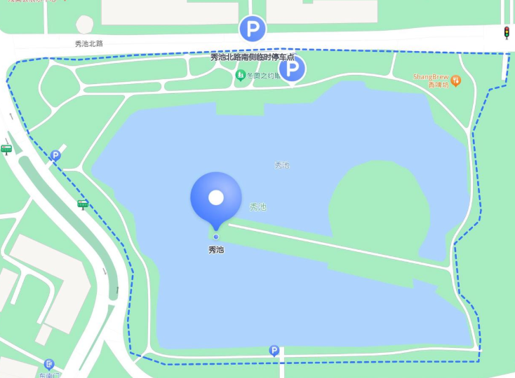 秀池地下停车场地图位置展示