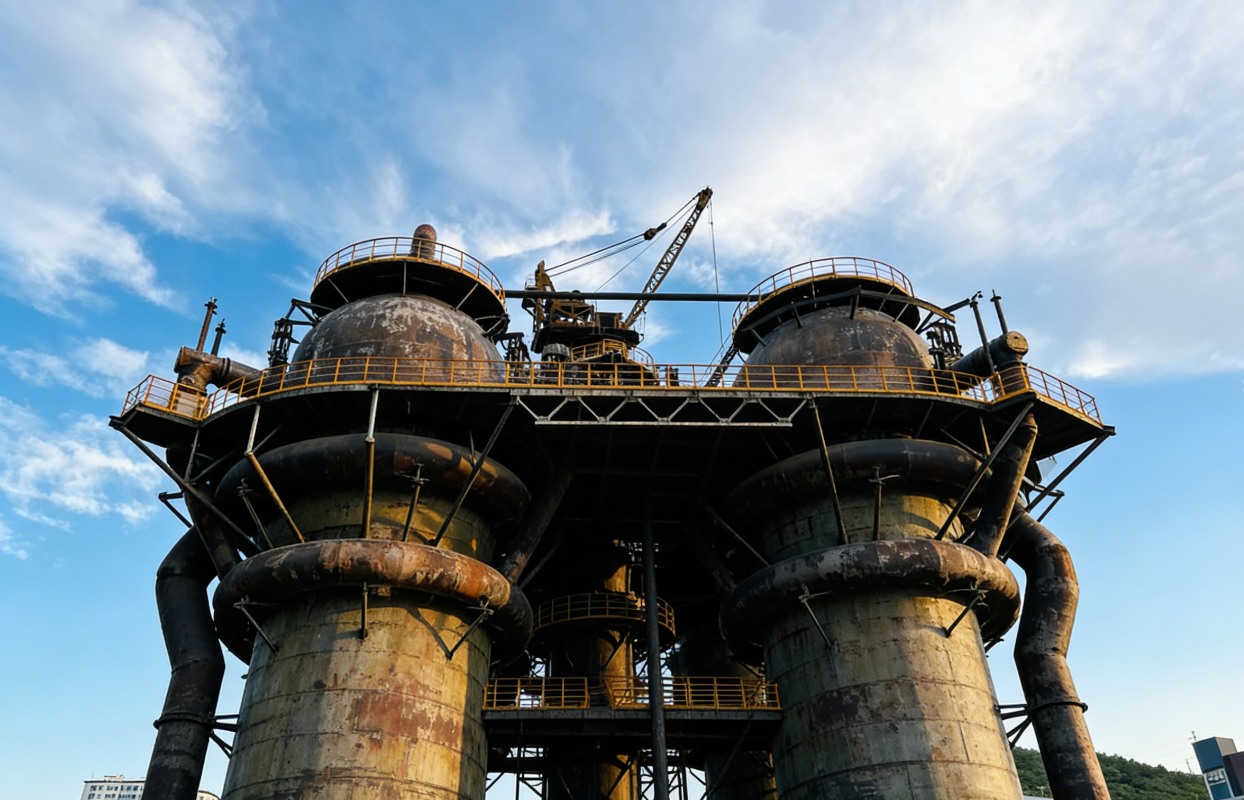 首钢园标志性建筑三高炉，工业遗址活化典范，可预约登顶俯瞰园区
