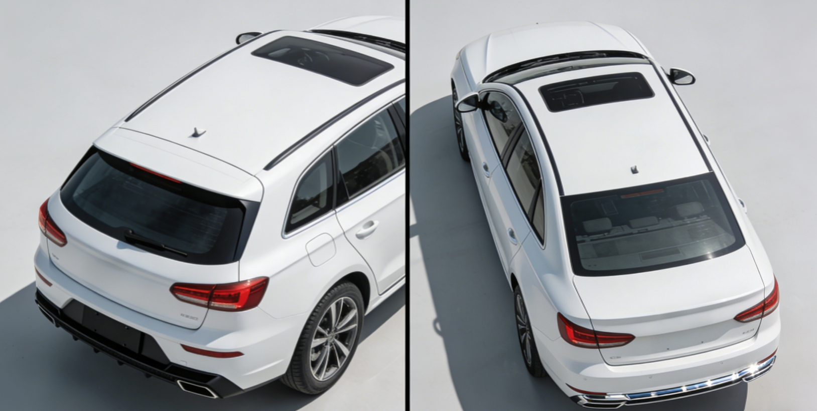 两厢车配备后雨刷而三厢车没有，因空气涡流导致两厢车后窗易脏